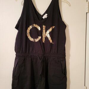 NWOT   Ladies Calvin Klein Short Jumper/Swimsuit Cover Size (L) Black